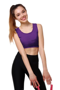 Майка Спорт Мини женская, однотонная фиолетовая
