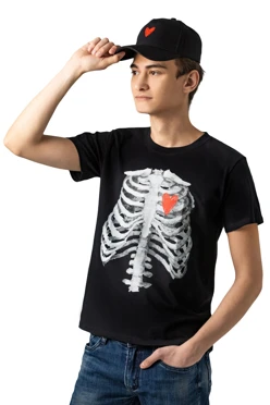 Футболка Мэдисон унисекс, однотонная "Скелет"