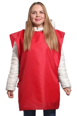 Накидка из шелка 60х80 см, однотонная красная