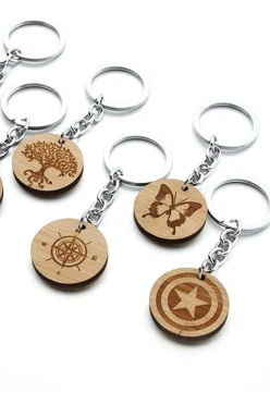 Брелок из дерева, круглый, 5х5 см