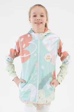 Жилет Брендон без капюшона детский, с полной запечаткой "Eco camp"