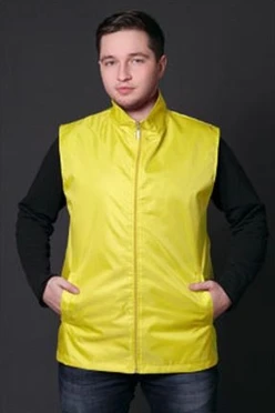 Жилет Брайт унисекс, однотонный желтый