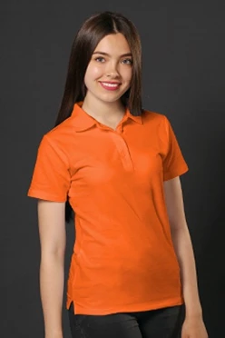 Поло Нэкст женская (Stan), однотонная оранжевая