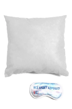 Подушка из спанбонда 35х35 см (холлофайбер), однотонная белая