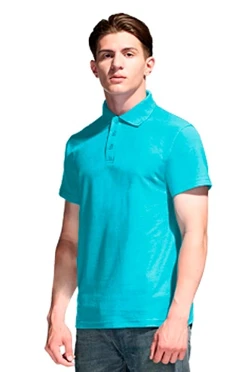 Поло Нэкст унисекс (Stan), однотонная голубая