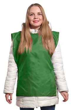 Накидка из шелка 50х70 см, однотонная темно-зеленая