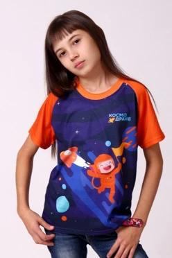 Футболка Спэйс детская из примы с полной запечаткой