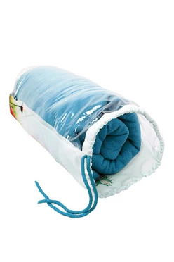 Плед Фантазия (в мешке из оксфорда и ПВХ) флисовый 155х170 см, однотонный голубой