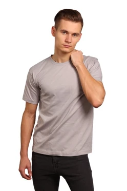 Футболка Премиум унисекс (Modern), однотонная светло-серая