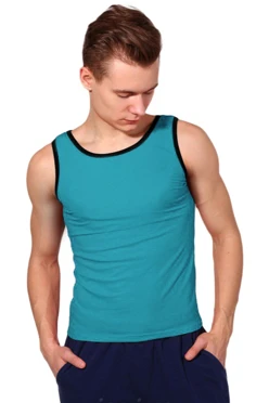 Майка Спорт унисекс, однотонная голубая