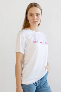 Футболка Астер из примы женская, однотонная "Emodji"