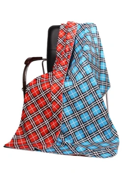 Плед Палитра флисовый 120х150 см (двухсторонний), с полной запечаткой "Клетка"