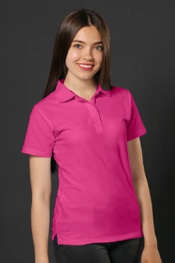 Поло Нэкст женская (Stan), однотонная розовая