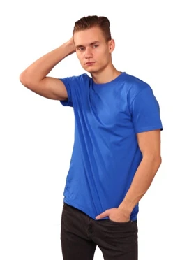 Футболка Классик унисекс (Stanсolor), однотонная синяя