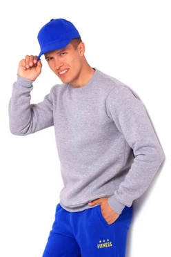 Свитшот Тревис из футера унисекс, однотонная меланж