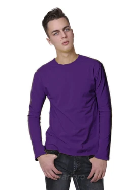 Лонгслив Атлетик Плюс унисекс, однотонный фиолетовый