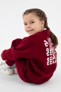 Свитшот Тревис из футера детский, однотонный "Redred"