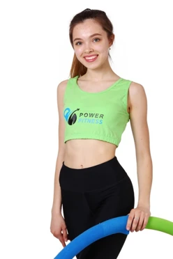 Майка Спорт Мини женская однотонная "POWER"