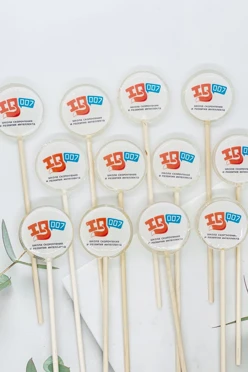 Леденец с логотипом с 1 стороны, 3.5 см