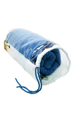 Плед Фантазия (в мешке из оксфорда и ПВХ) флисовый 120х155 см, однотонный синий