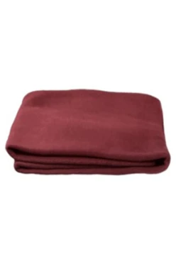 Плед Классик (в упаковке из спанбонда) флисовый 155х200 см, однотонный бордовый