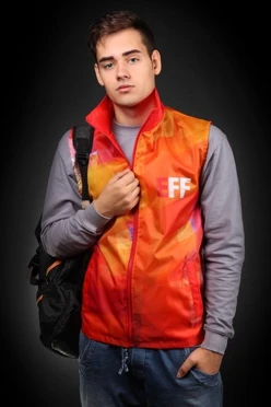 Жилет Брендон без капюшона унисекс, с полной запечаткой "EFF"