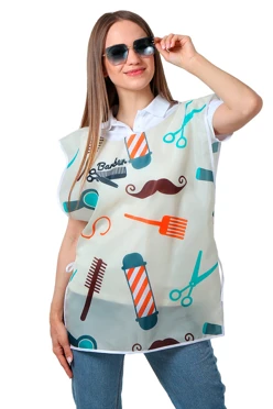 Накидка 50х70 см, с полной запечаткой "Barber"