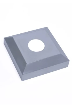 Крышка  из нержавейки крашеная на основание уличного флагштока из алюминия