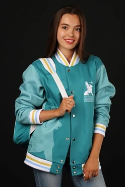 Бомбер Блэйд унисекс из адидаса с полной запечаткой "Университет МВЕУ"