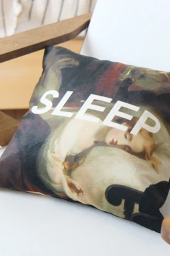 Подушка из габардина 30х30 см (холлофайбер), с полной запечаткой "Some sleep"