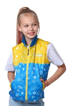 Жилет Брендон без капюшона детский, с полной запечаткой "Ваганты"