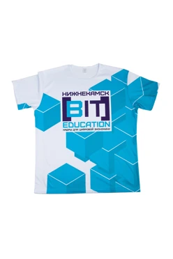 Футболка Гэлэкси унисекс из кулирки пэ с полной запечаткой "BIT"