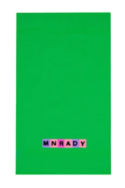 Полотенце махровое 40х70 см с вышивкой (Ituma), ярко-зеленое