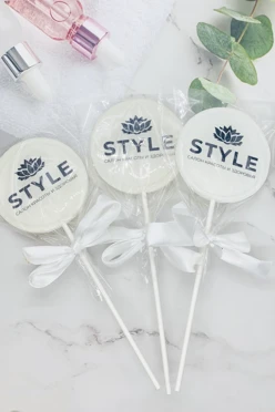 Леденец с логотипом с 1 стороны, 6 см