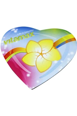 Коврик для мыши в форме сердца 5 мм, с полной запечаткой "Vitamax"