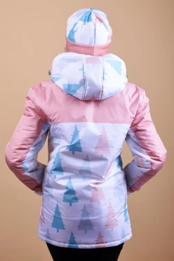 Куртка Норд с капюшоном на синтепоне унисекс, с полной запечаткой