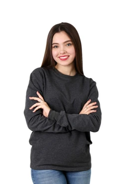 Толстовка Классика из футера унисекс, однотонная темный меланж