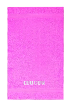 Полотенце махровое 50х90 см с вышивкой (Ituma), сиреневое