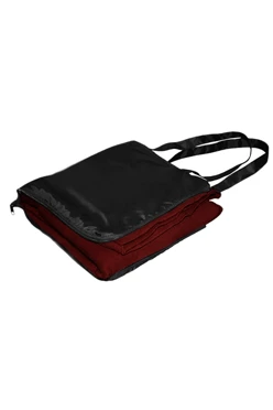 Плед Привал (во флисовом мешке) флисовый 155х170 см, однотонный бордовый