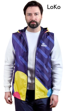 Жилет Драйвер с капюшоном унисекс, с полной запечаткой