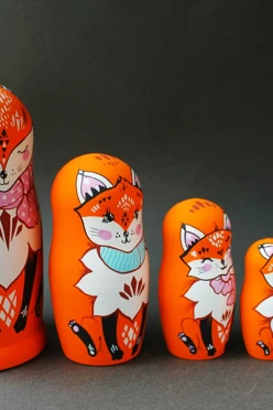 Матрешка с индивидуальной росписью, матовая, большая, 5 шт